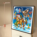 Full Drill Diamond Painting Kit Christmas Elk Rhinestone Handicraft Mosaic