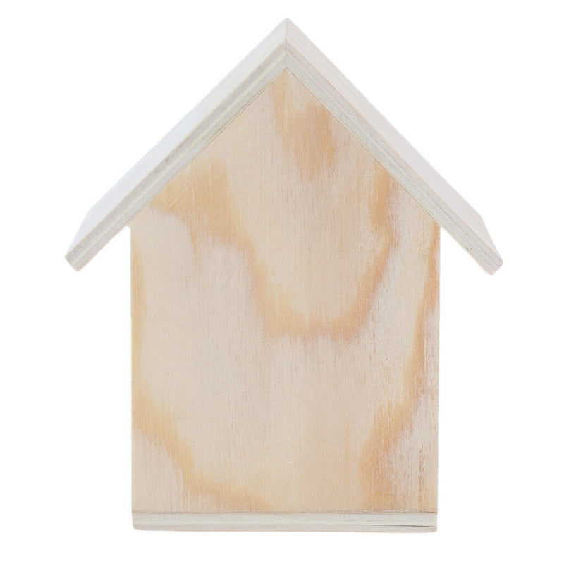 Wooden Bird House Perch Wood Paint Cabin for Indoor Cage Hanging Decoration