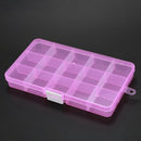 4 Packs (4 Colors) Plastic Storage Box (15 Compartments) Jewelry Earring To