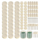 90Pcs Soft Felt Polishing Buffing Clean Wheel Kit For Rotary tools I2Y6