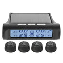 Solar Wireless Car TPMS Tire Pressure Monitor Alarm System+4 External Sensor