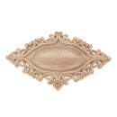 Wooden Flower Applique Onlay Corner Furniture Decoration 30x18cm