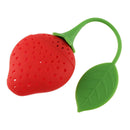 Lovely Fruit Strawberry Shape Silicone Tea Herbal Spices Leaf Infuser Strai A