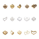 150Pcs Durable  Alloy Love Shaped Mixed Hearts Necklace Pendant  for Earrings