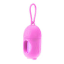 Penguin Pill Shape Pet Dog Poop Bag Dispenser Waste Garbage Bag Set (Pink)