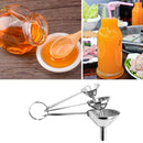 Set of 3 Stainless Steel Kitchen Funnel with Strainer Filter for Transferring of