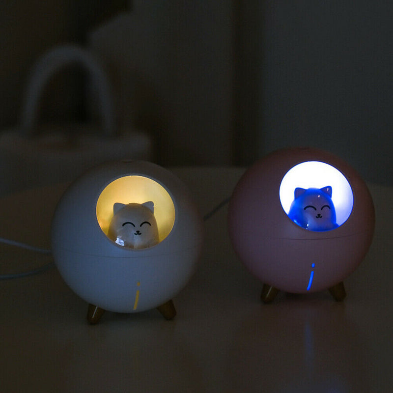 Aromatherapy Spray Desktop Air Humidifier Cute Pet Aroma Diffuser (White)
