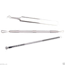 3Pcs Stainless Blackhead Facial Spot Pimple Remover Extractor Tool Comedone