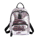 Glitter Backpack Women Sequin Travel Shoulder Bags Girls School Bags (Pink)