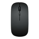 Dual Mode 2.4GHz Wireless + Bluetooth Mouse Rechargeable PC Mice (Black)