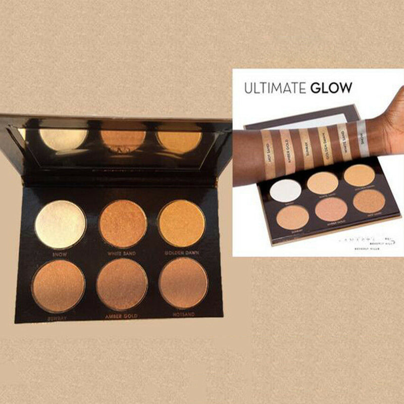 6 colors Palette MakeUP Highlight Face Powder Contour Fashion Concealer