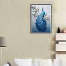 5D DIY Full Drill Diamond Painting Blue Peafowl Cross Stitch Embroidery Kit