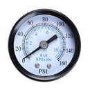 Metal 1/8" 160 Psi 10Bar Compressor Compressed Air Pressure Gauge
