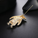 Cartoon Enamel Penguin Animal Lapel Collar Brooch Pin Bouquet Women Jewelry. FT