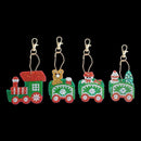 4pcs DIY Full Drill Special-Shape Diamond Painting Christmas Train Keychain