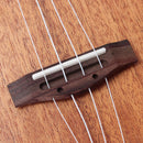 Rosewood Ukulele Bridge Set with Saddle Nut Bone, Shell Inlay Dot Hawaii Guitar