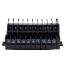 600V 10A 10 Position Double Level Screw Terminal Block Strip