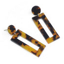 Fashion temperament tide female stripe acrylic acetate geometric square wil U6E2