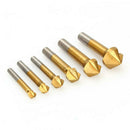 6 Pcs Durable 90 Degree HSS Chamfer Cutter Bit Chamfering Countersink Drill Bits