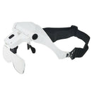 5 Lens Headband Headset LED Head Light Magnifier Magnifying Glass Loupe US Ship