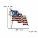 American Flag USA National Flag Star Lapel Pins Crystal Brooch Badge Y4K7 M S8A7