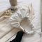 Elegant Pleated Handbag Women Leather Travel Totes Shoulder Bag (White)