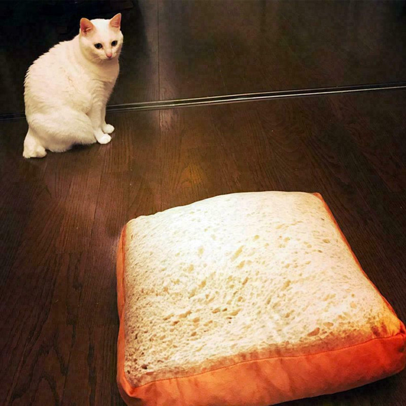 Cute Toast Bread Dog Cat Mat Pet Padded Bolster Puppy Bed Cushions Warm New V9E3