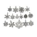 15pcs Tibetan Christmas Snowflake Charm Pendant Diy Necklace Bracelet Craft ã€NME
