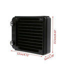 120mm 10 Tubes G1/4 Aluminum Computer Water Cooling Cooler Radiator He NIV