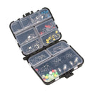 162pcs Fishing Accessories Kit Hooks Swivels Lead Fishing Sinker Tackle Box A