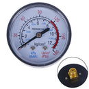 Bar Air Pressure Gauge 13mm 1/4 BSP Thread Double Scale For Air Compressor OZ
