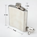 6OZ Stainless Steel Hip Liquor Whiskey Alcohol Flask Cap Funnel Hip Flask