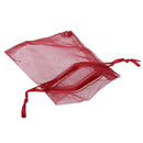 100 Organza Bags Wedding Favour Bags Candy Pouches(Wine Red)