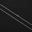 Stainless Steel Ball Beads Dog Tag Chains Necklace 20 Inch for Jewellery DI