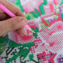 Diamond embroidery 5d diy diamond Painting Cross Stitch Purple kits cat ani S6X4
