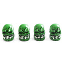 4 Pieces Green Tire Rim Valve Wheel Air Port Cover Stem Cap for Motorcycle