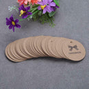 100pcs Round HANDMADE Tag Kraft Paper Gift Label Card DIY Party Hanging Tag