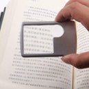 Credit Card Led Magnifier loupe with light Leather Case Favor magnifying gl N7K8