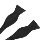 Tuxedo tie satin bow tie for men - black K1B6