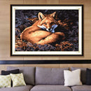Diamonds Embroidery Animal Fox Round DIY Diamond Painting Cross Stitch Home