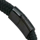 2019 Men Handmade Braided Leather Biker Bracelet Magnetic Buckle Cuff Bangl Y5I7