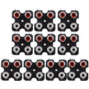10pcs Solder Type Right Angle Female Jack 4 RCA Socket Connector Board DIY
