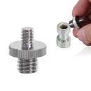 1/4" Male to 3/8" Male Threaded Metal Screw Adapter For Camera Tripod Stand