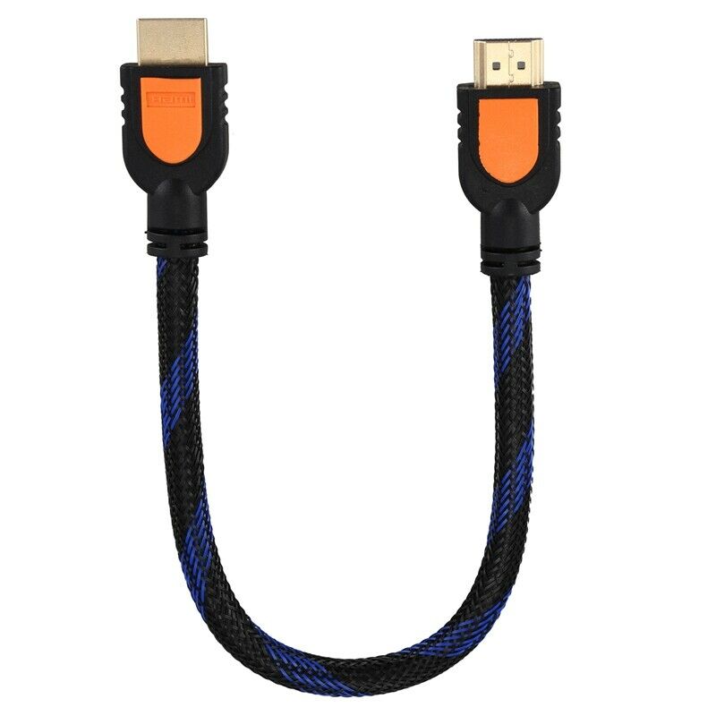 5X(Ethernet HDMI Male to HDMI Male m/m Adapter Cable 30cm 12" for TV ComputU9M1)