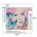 5D DIY Full Drill Diamond Painting Butterfly Girl Cross Stitch Embroidery
