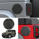 Black Fuel Filler Door Cover Gas Tank Cap 2/4 Door For 07-18 Jeep Wrangler %o