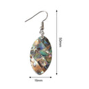 Women Fashion Shell Earrings Horse Eye Shape Natural Abalone Shell Earrings