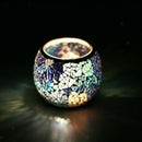 Tabletop Mosaic Glass Candle Tea Light Holder Votive Candleholder Bowl
