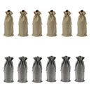 12Pcs Durable Wine Bags Burlap Red Wine Bottle Glass Bag Travel Pouch Gift WB6N6