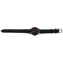 Fashion Round ray Leather belt Quartz watch Black (Women)